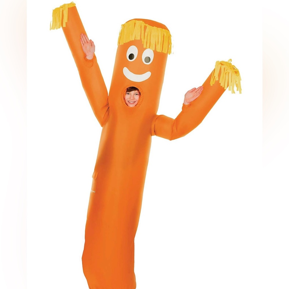Orange Adult Wavy Arm Guy Inflatable Costume